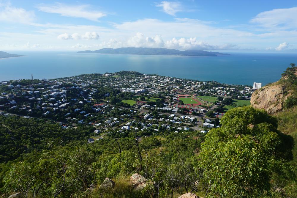 Climbing up a monolith in Townsville